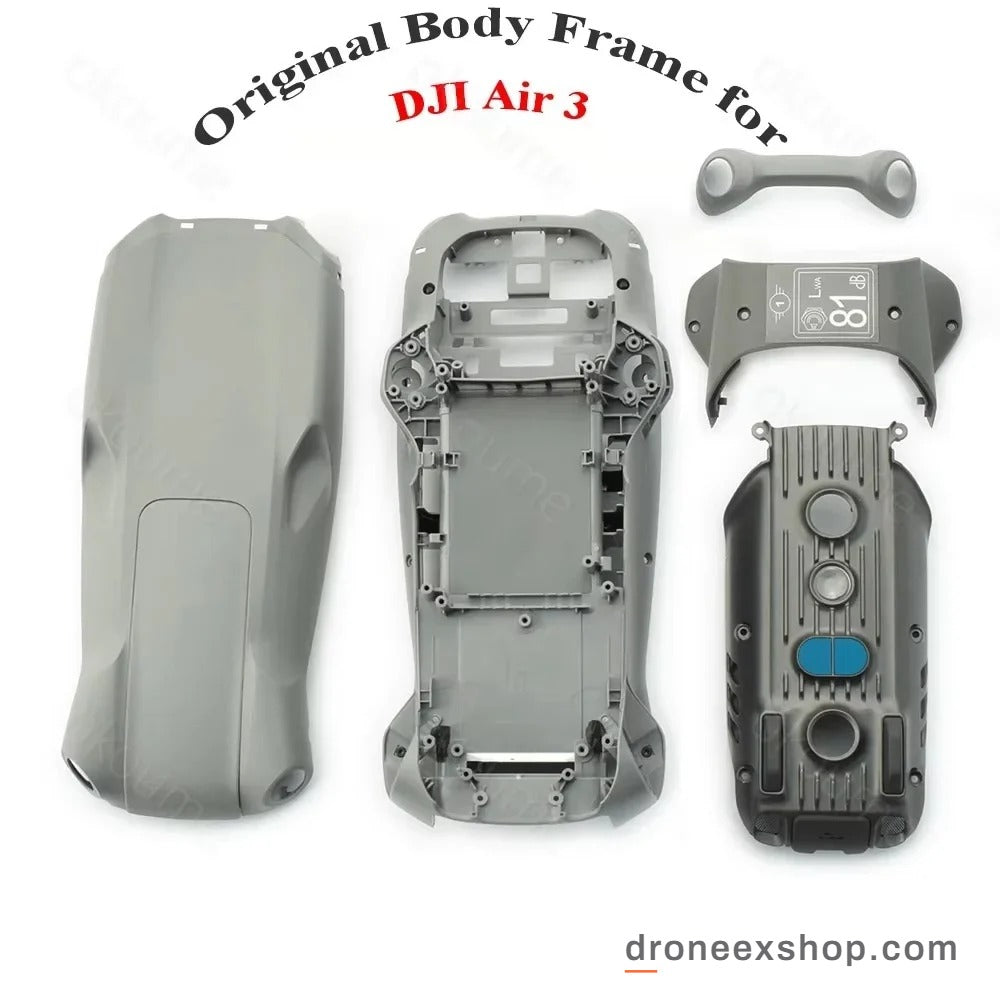 DJI Air 3 original body frame parts: upper shell, middle frame, front cover and bottom shell