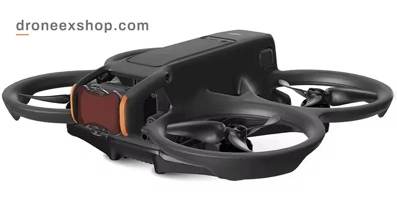 DJI Avata 2 with the ND8 lens filter fitted on the camera