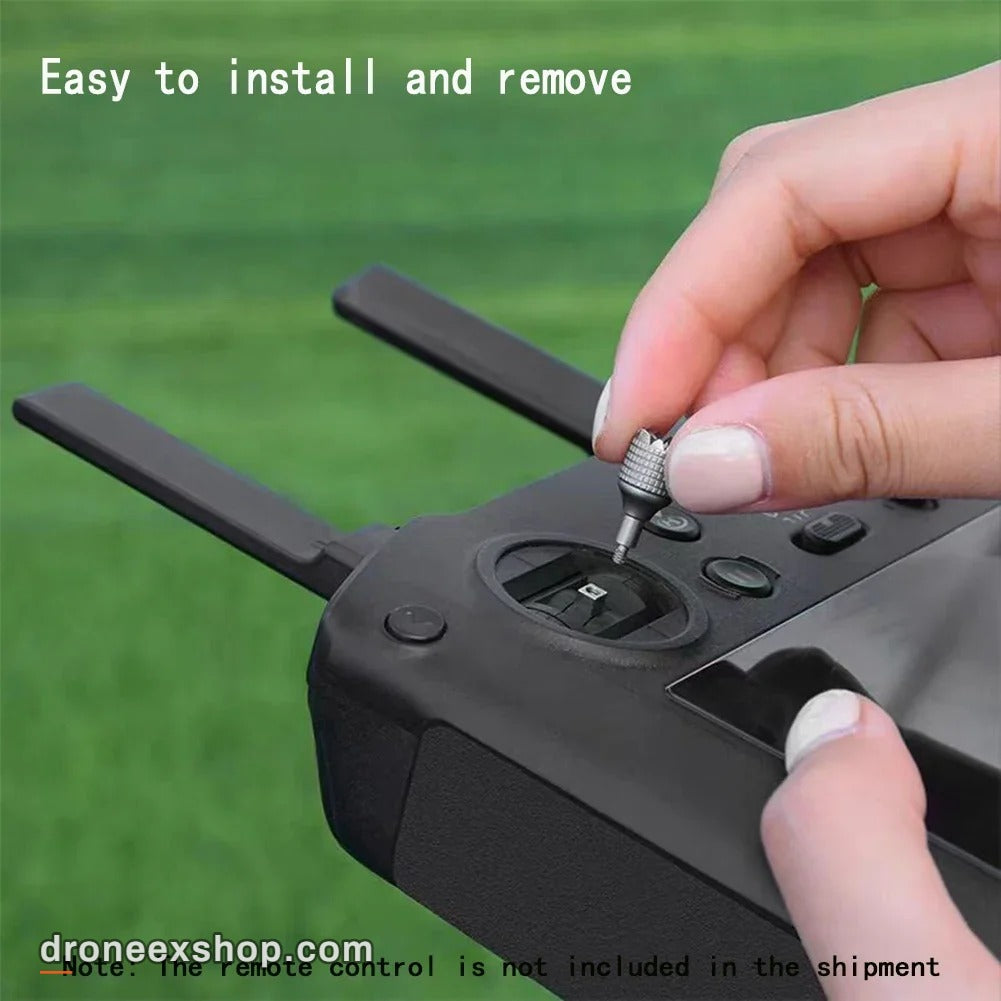 Fitting a thumb stick on a DJI controller, easy to install and remove