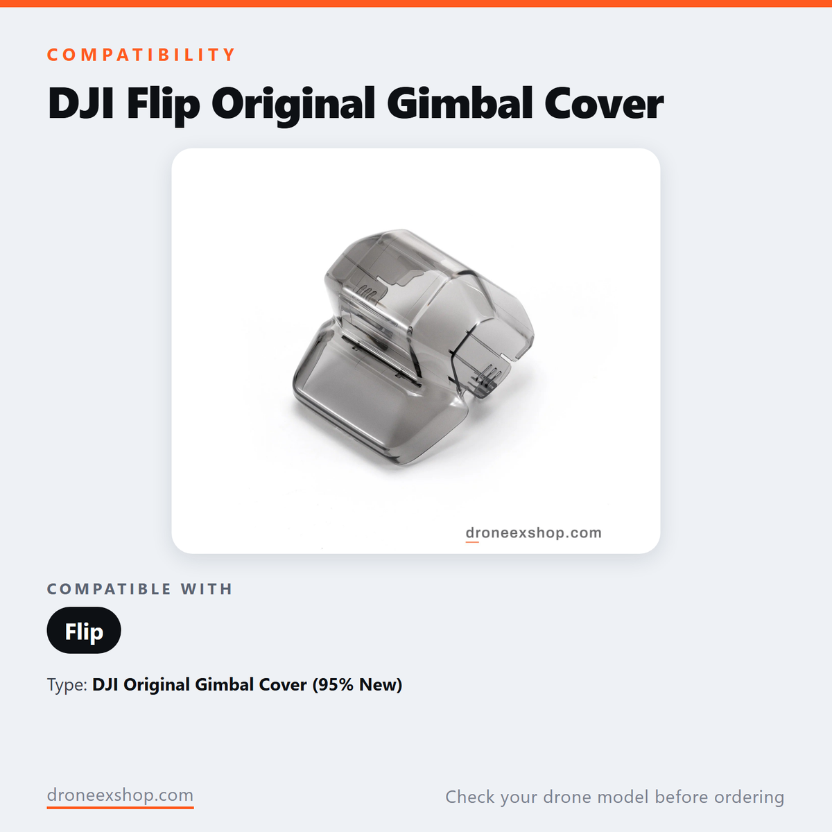 DJI Flip Original Gimbal Cover - compatibility and type