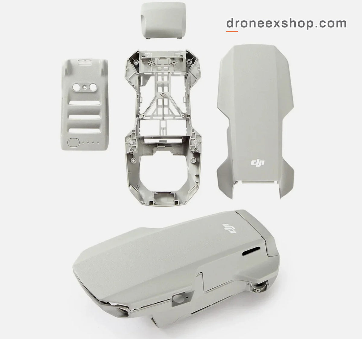 DJI Mini 2 body shell parts: upper cover, middle frame, bottom cover and back cover