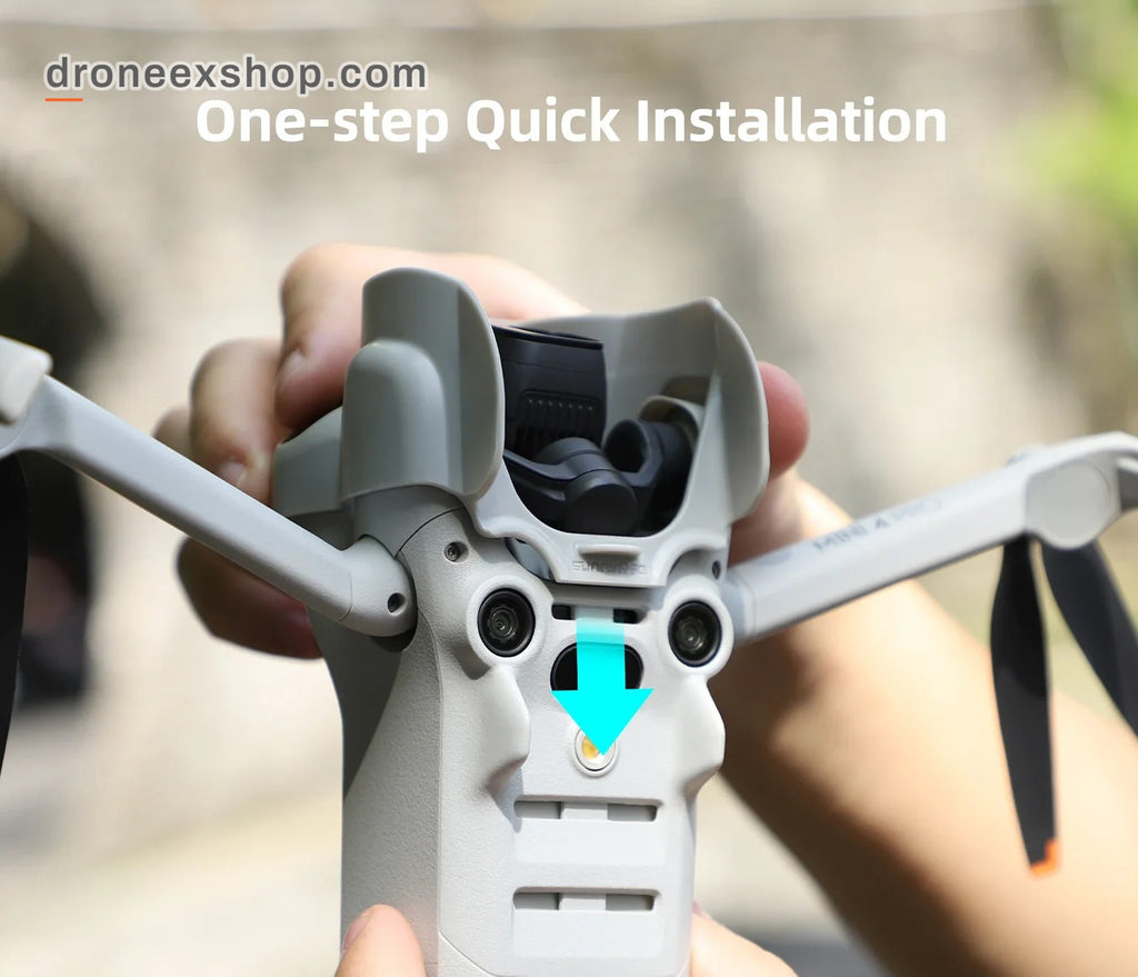 One-step quick installation of the Mini 4 Pro lens hood
