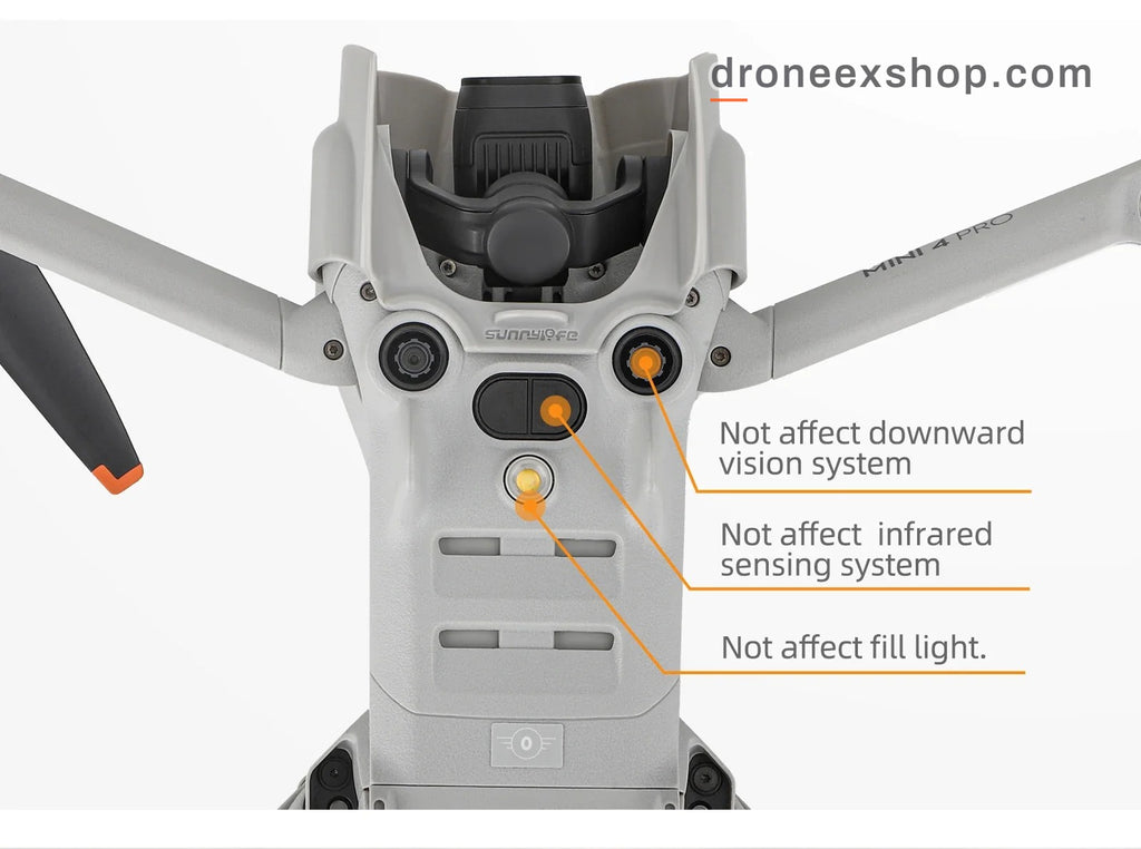 Lens hood leaves the downward vision, infrared sensing and fill light clear