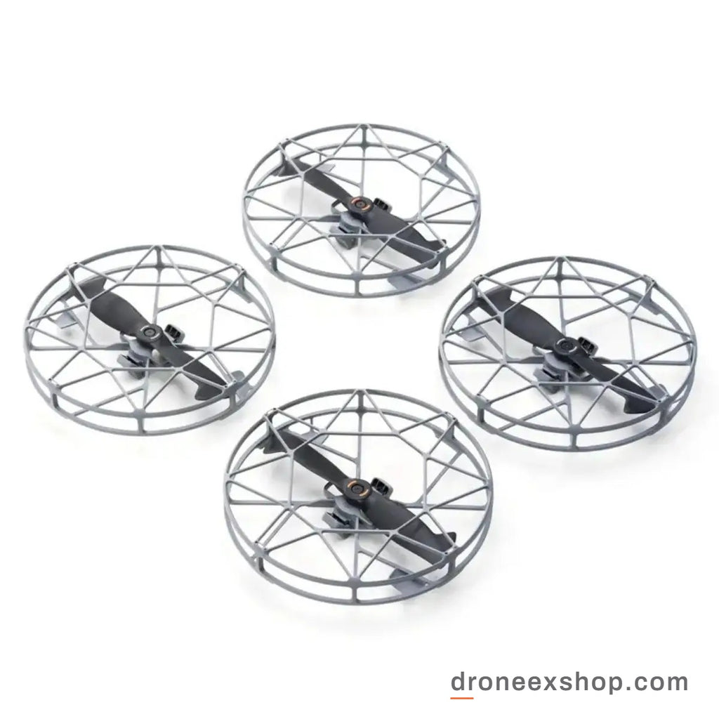 Four DJI Mini 5 Pro 360° propeller guards with integrated propellers