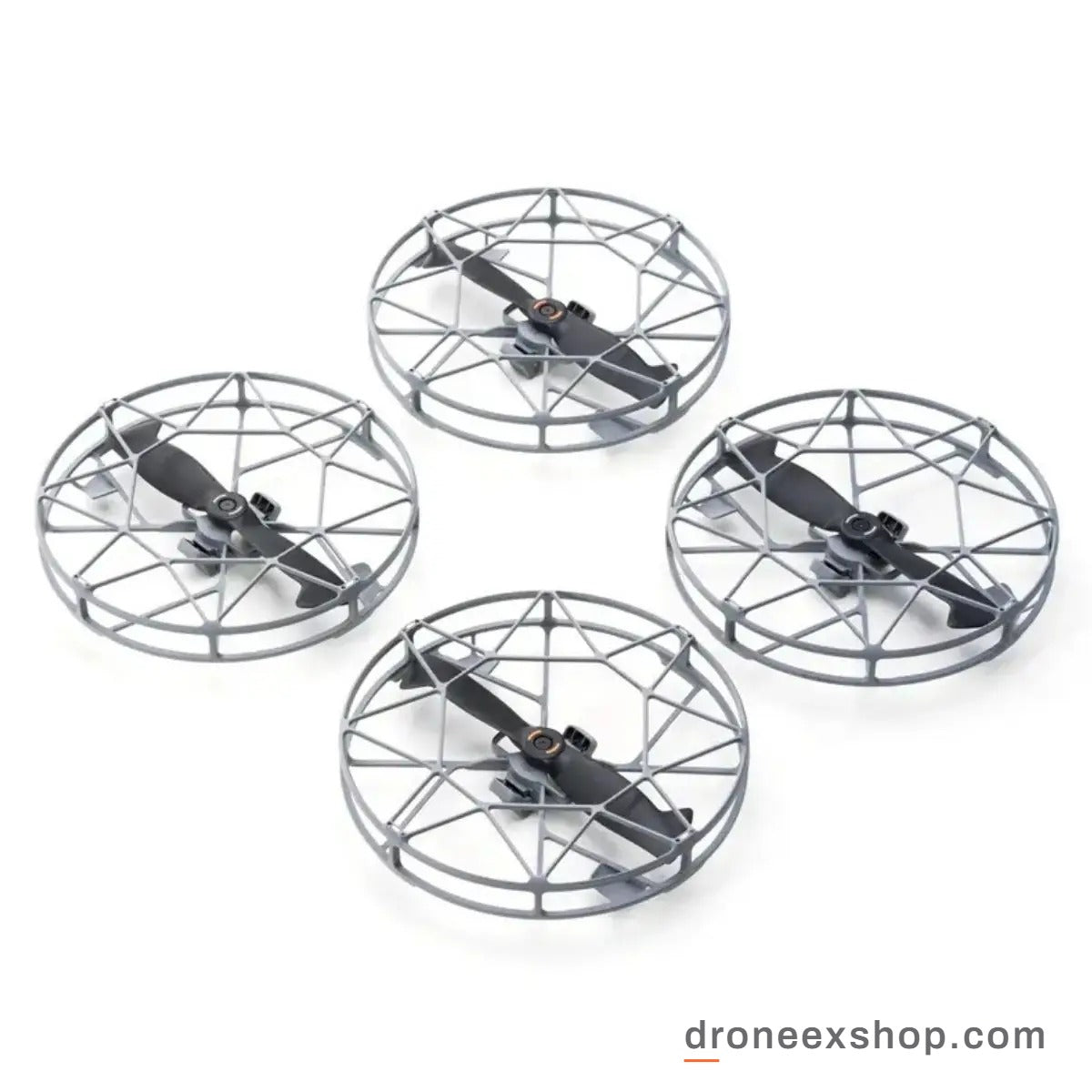 Four DJI Mini 5 Pro 360° propeller guards with integrated propellers