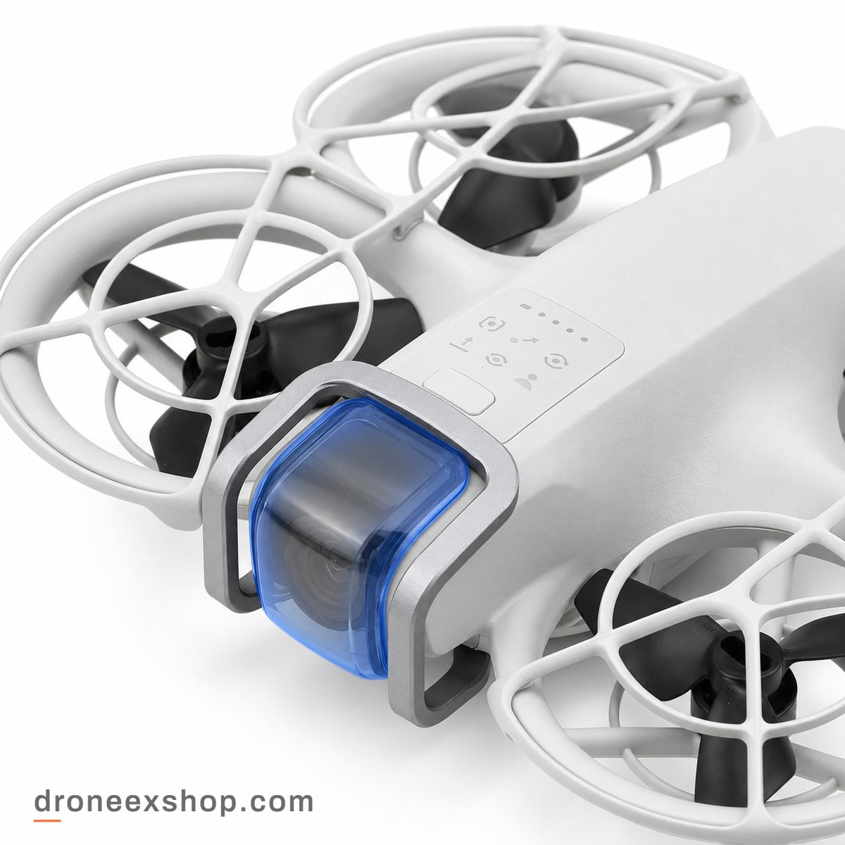 DJI Neo gimbal anti-collision bumper fitted around the camera, lens cap friendly
