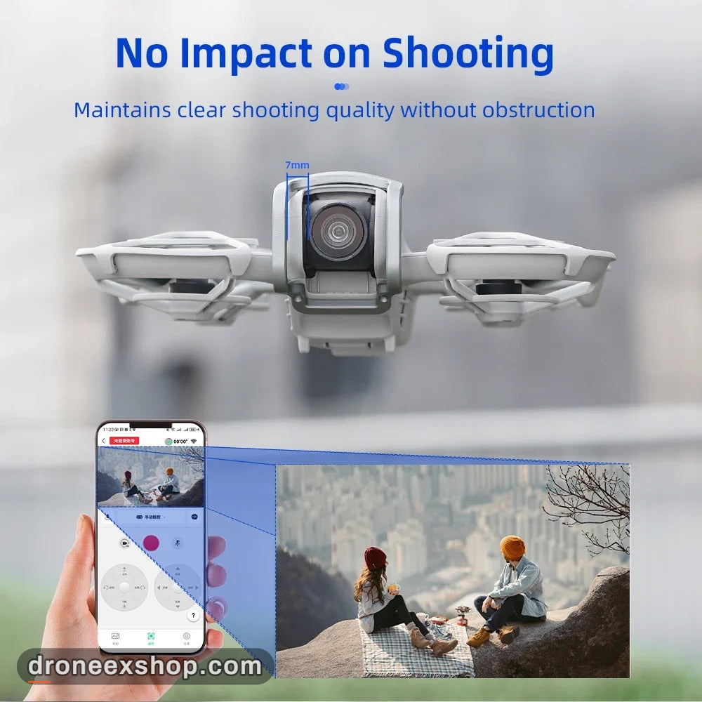 DJI Neo with the gimbal bumper, camera view not blocked