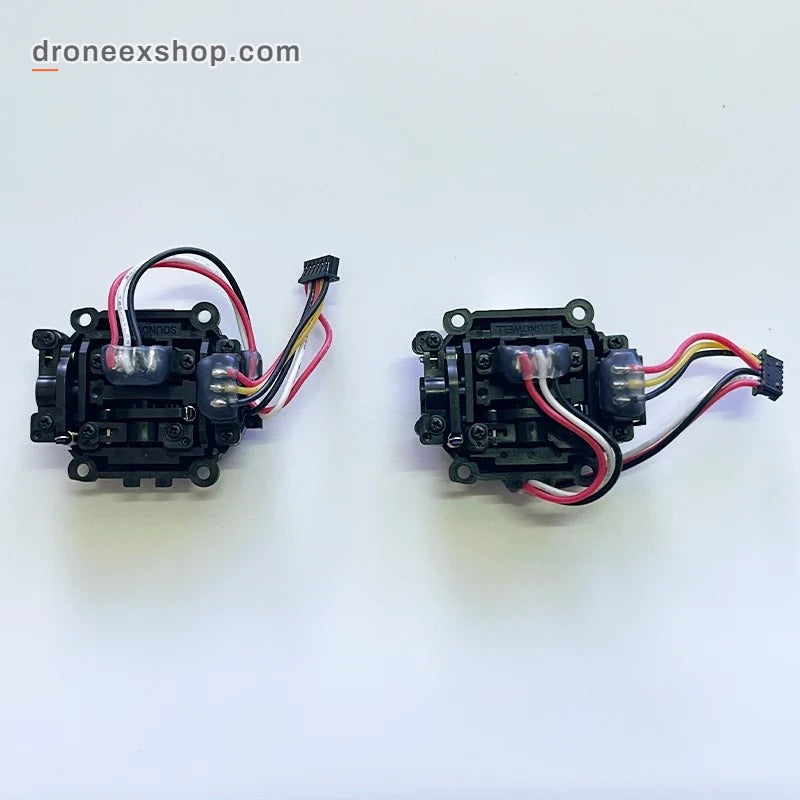 DJI RC controller left and right joystick modules, underside view