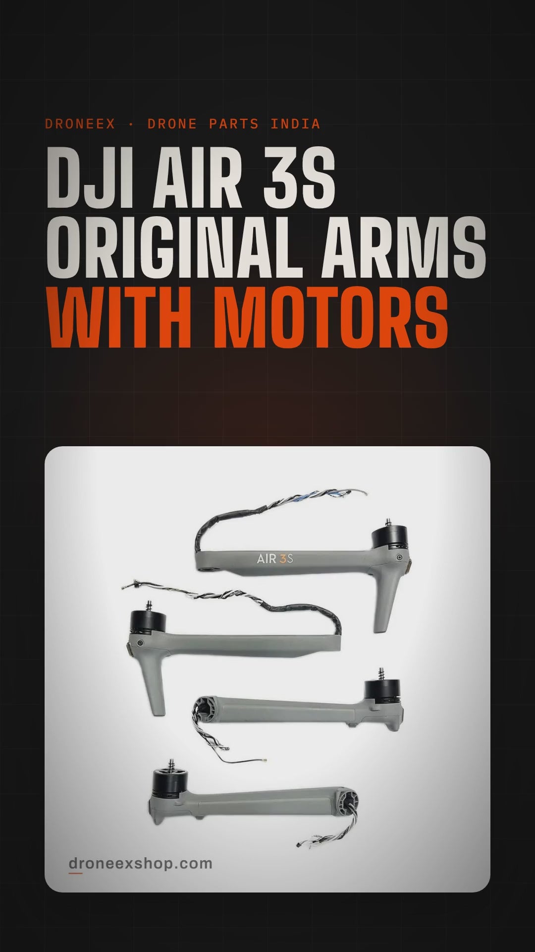 DJI Air 3S Original Arms With Motors - DRONEEX product video