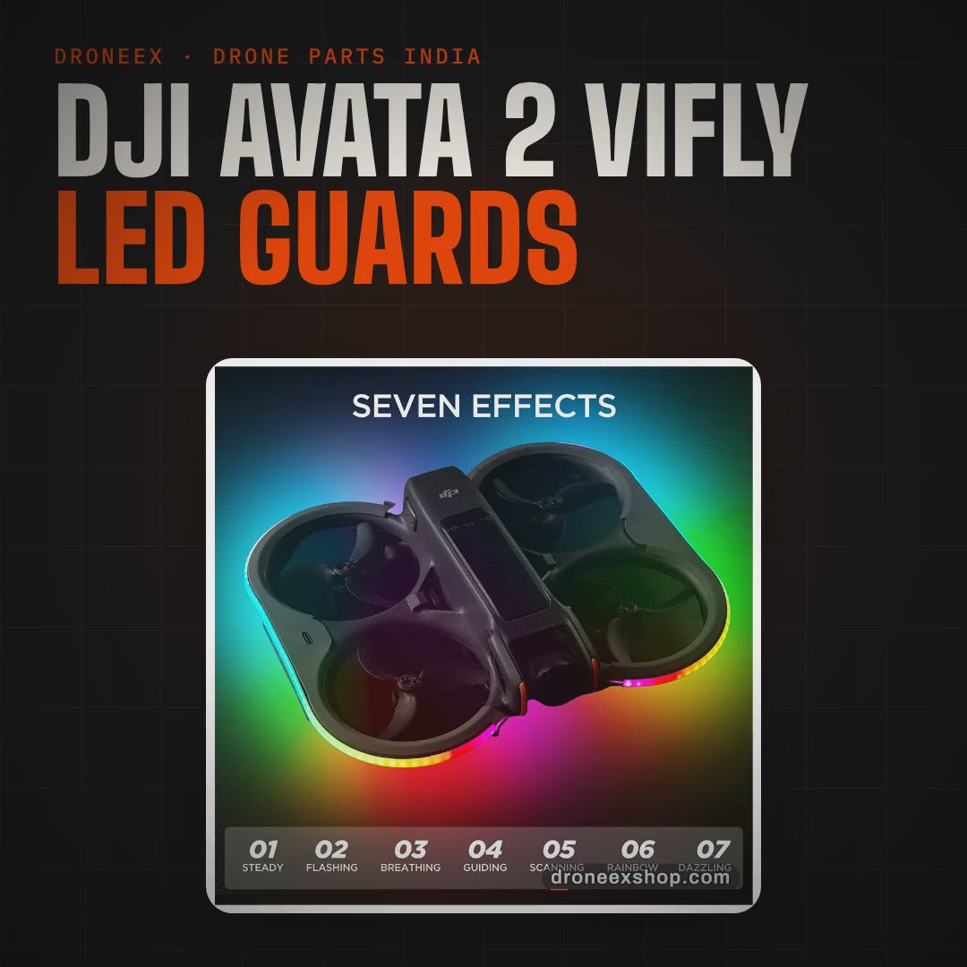 DJI Avata 2 VIFLY LED Guards - DRONEEX product video (square)