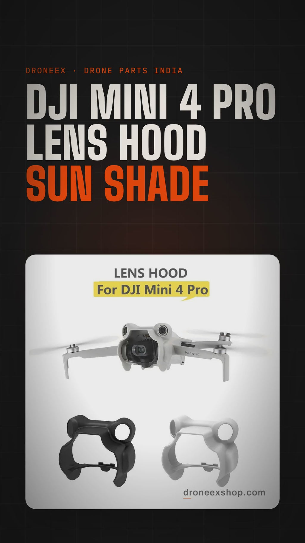 DJI Mini 4 Pro Lens Hood Sun Shade - DRONEEX product video