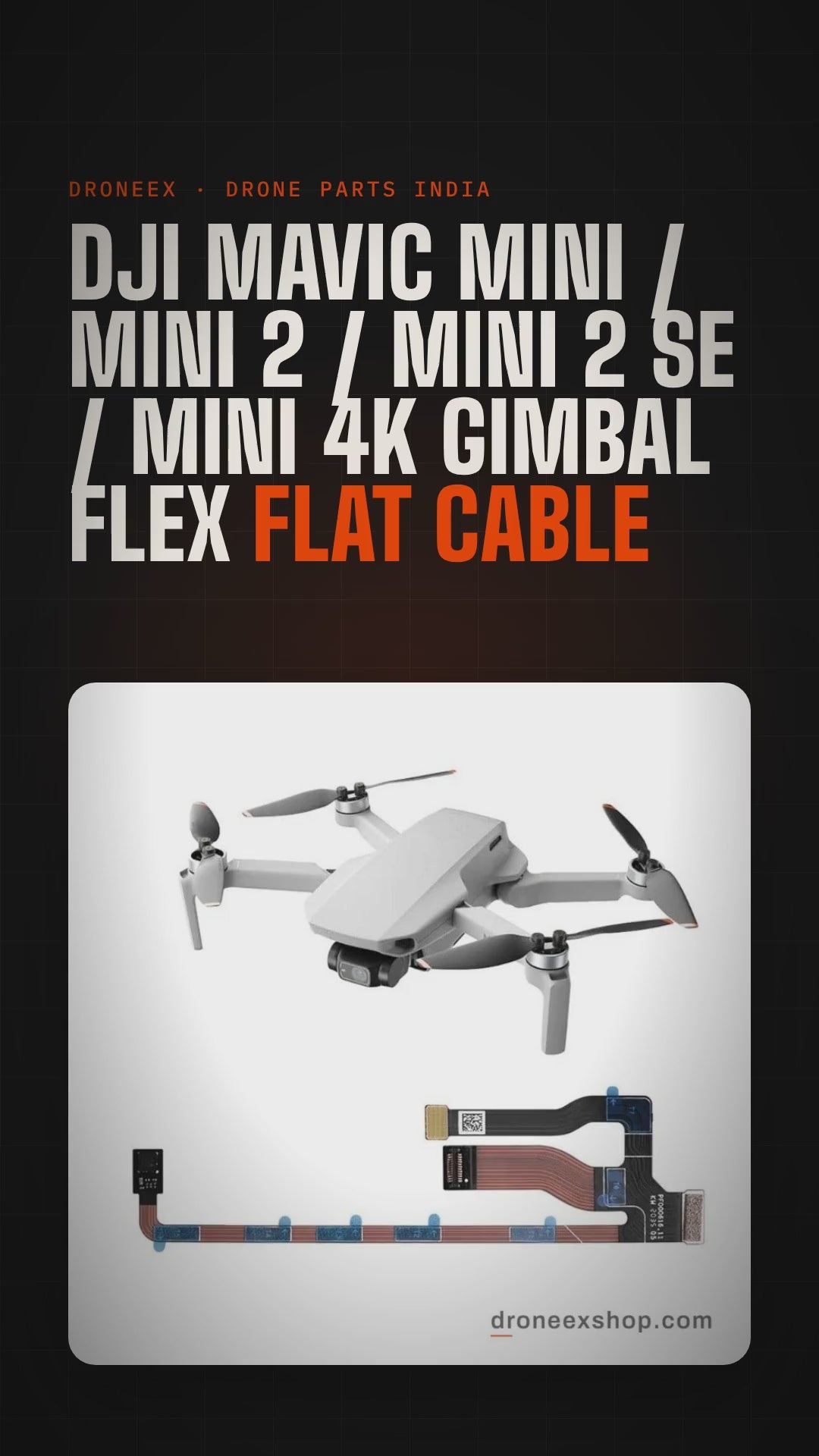 DJI Mavic Mini / Mini 2 / Mini 2 SE / Mini 4K Gimbal Flex Flat Cable - DRONEEX product video